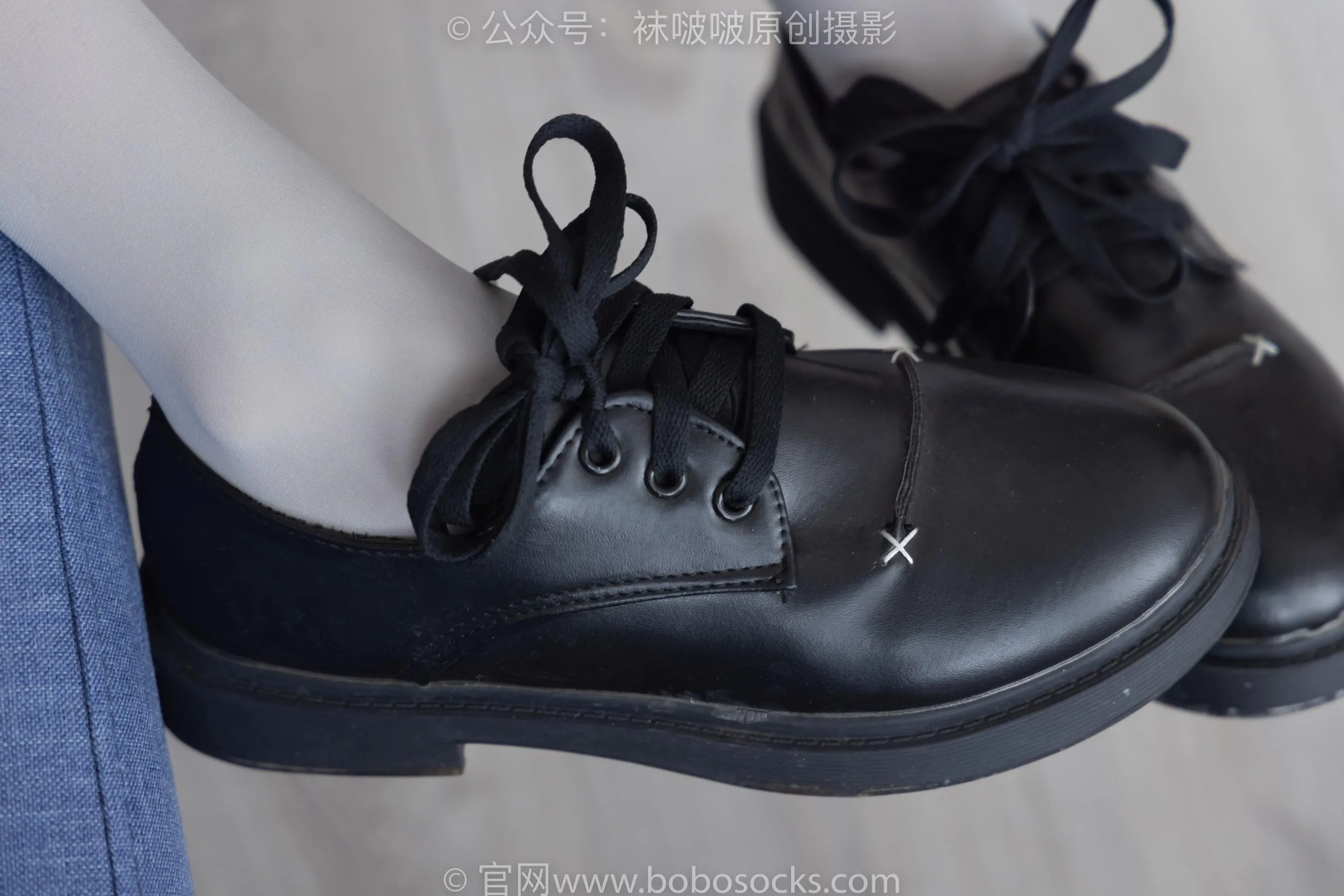 [BoBoSocks袜啵啵]NO.213 稚予-黑皮鞋、厚灰丝 [87P]插图7
